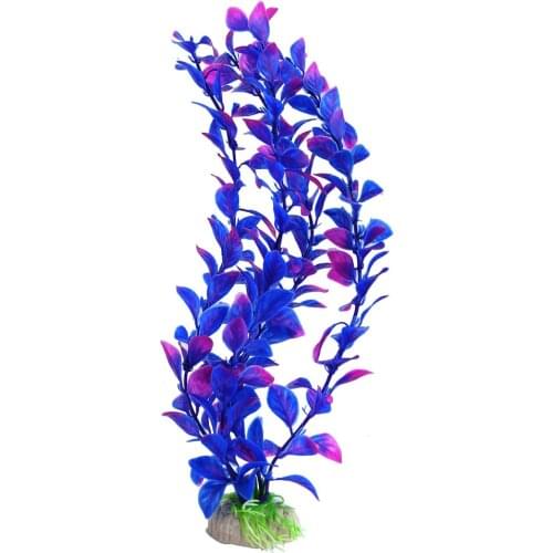 Purple Aquarium Landscaping Plants Grass Fish Tank Plastic Simulation Fake Water Plants Ornament Decorations