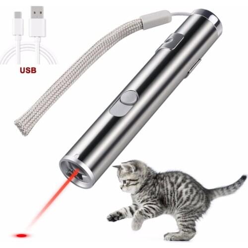Cat Chaser Toys Laser Pointer 2 in 1 Multi Function Funny Cat Chaser Toys Interactive LED Light Training Exercise Training Tools