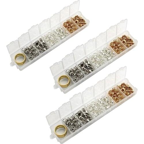 DIY Jewelry Findings Kit Alloy Lobster Claw Clasps And Open Round Jump