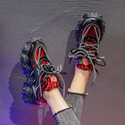 Lace platform shoes sneakers women ins old shoes 2020 new women shoes snowflake bottom big wave casual fashion single shoe