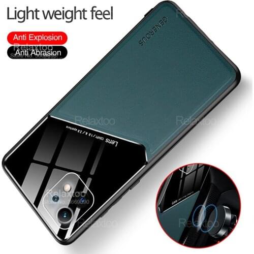 Mi 11 case leather texture pixleglass car magnetic hloder cover for xiaomi mi11 xiaomi11 pro xiomi 11 6.81'' shockproof coque