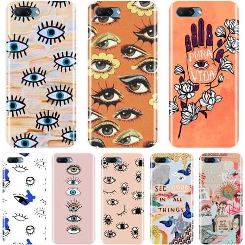 Eyes Eyelash Back Cover For Huawei Honor 8X MAX 10 9 8 7 7S 7X 7A 7C Pro Silicone Case For Huawei Honor 7 8 9 10 Lite Phone Case