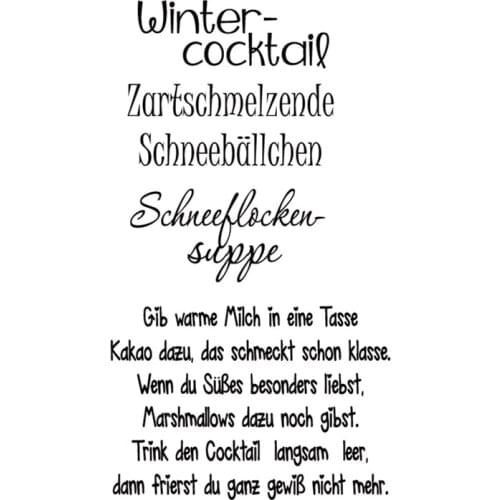 German Clear Stamp for Scrapbooking Transparent Silicone Rubber DIY Photo Album Decor 116