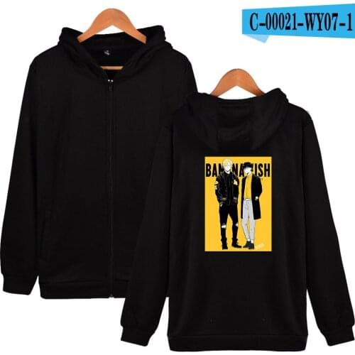 New BANANA FISH Sweatshirt Men women Fashion Zipper Hoodies Sweatshirts tops Casual Zip Up Long Sleeve hoodie jacket coats
