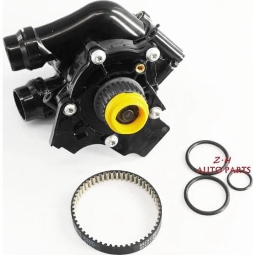 NEW Engine Water Pump Thermostat Assembly & Belt - Water Pump For VW Golf Jetta GTI Passat 1.8T 2.0T 06H 121 026 CQ 06H121605E