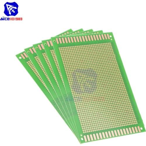 Diymore 1 Piece 9x15cm Single Sided Prototype Universal Printed Circuit Board DIY Soldering Green PCB Board for Arduino