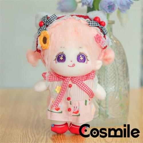 Cosmile No Attributes Kpop Star Plush Wig Doll Toy 20cm Body With Clothes Costume Cosplay Gift HOT C MK