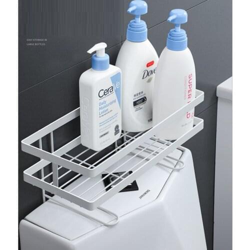 Punch-free bathroom storage shelf kitchen plastic wall wall hanging toilet debris storage rack corner rack