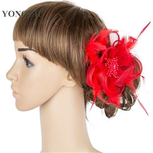 Bride Wedding Fashion Feather Hats Artistic Party Hair Fascinator Headpiece Birthday Headwear Wedding Hair Accessories MYQ057