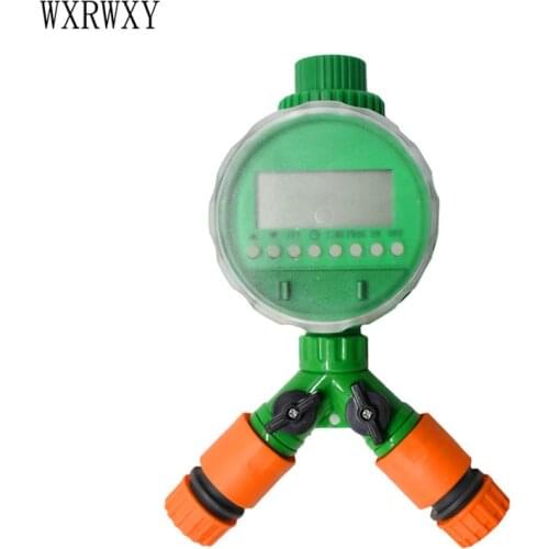 Wxrwxy Drip irrigation timer 2 way tap 1/2" hose A tap of water Garden watering timer 2 way faucet Y water splitter 1set