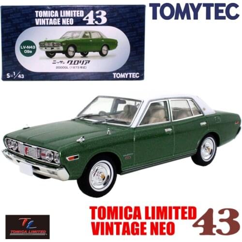 Tomytec Tomica Limited Vintage LV-N43-09a Gloria 2000GL (Green/White Roof) Finished Product 1/43 Miniature Diecast Car Toy