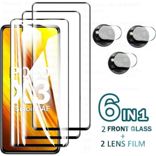 Protective Glass for Xiaomi Poco X3 NFC Pro X3NFC F3 Camera Protectorpocco X3 Nfc Glass Protective Tremp Film Poko F3 X3pro Glas