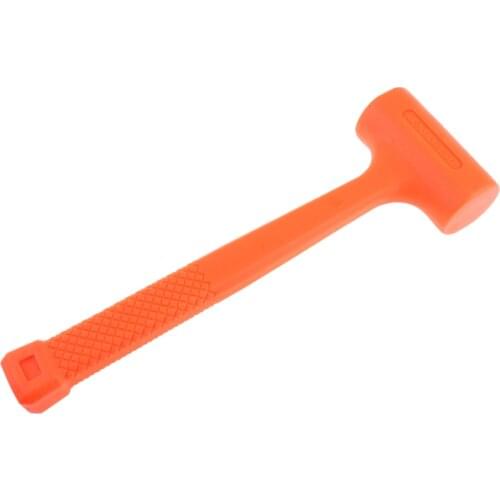 1.5 LB Orange Dead Blow Hammer Hard Rubber Mallet Hammer 12'' Long Motorcycle Repair Tool New