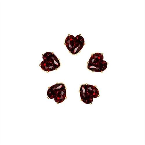 10pcs/lot 8mm Charms Heart Crystal Beads Connectors For Earrings DIY Jewelry Making Accessories Handmade Loose Beads Material