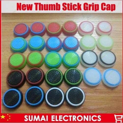 100pcs/lot silicone cap Thumb Stick Grip Cap Cover Thumb sticks Joystick Caps Cover For PS4/XBOX ONE/XBOX360/PS3