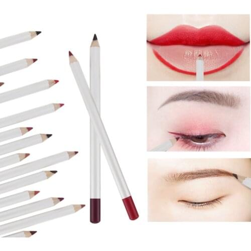 100pcs Print Your LOGO 21 Colors Wholesale OEM Custom Cosmetic Lip Liner Waterproof Private Label Lip Liner Pencil ODM