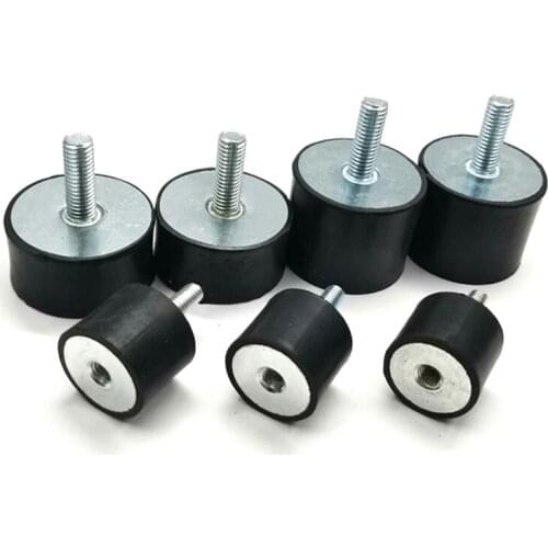 3pcs M3 M4 M5 rubber round cushion column machine anti-vibration mat VD type one head screw internal thread shock absorber screw