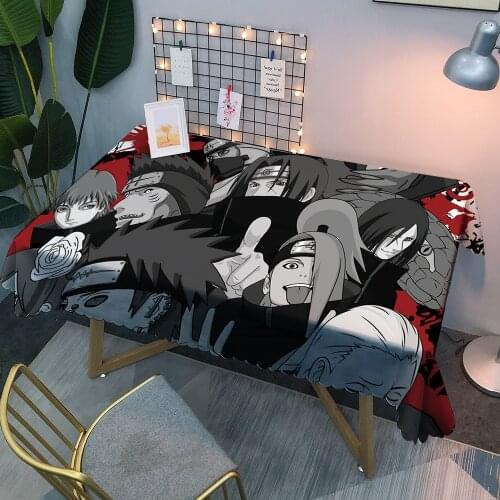 3D Anime Akatsuki Custom Tablecloth Waterproof for Rectangular Dining Kitchen Coffee Desk Christmas Table Cloth 2021