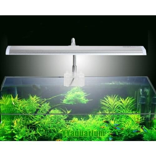 Fish tank Aluminum light Clip-on Blue-white LED Lamp 220V Aquarium Super bright Light 4750 SMD Beads With EU plug Moistureproof