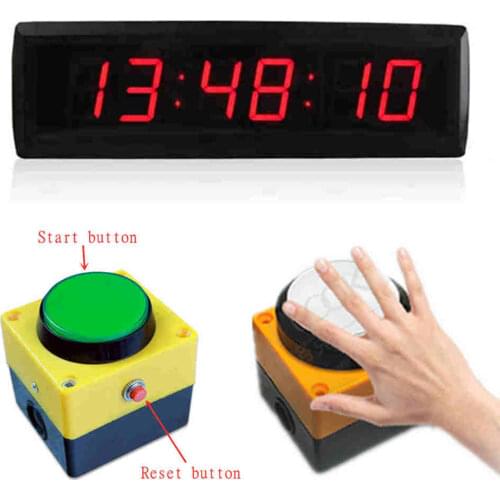 Big Electronic Led Countdown Timer Stopwatch Clock With Line Switch Button Reset To Zero Remote Speech Contest Game Gym Timer
