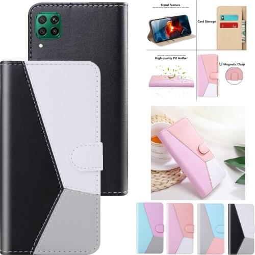 Wallet Case for Huawei P40 P30 Pro Mate 20 Lite P Smart 2021 Z Y5P Y6P Y8P Y7A Flip Leather Cover Splicing Full Protect Capa