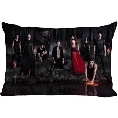Vampire Diaries Pillowcase 45x35cm(One Side)Rectangle Zipper Pillow Case Bright Print For Wedding Decorative Pillowcase Cover