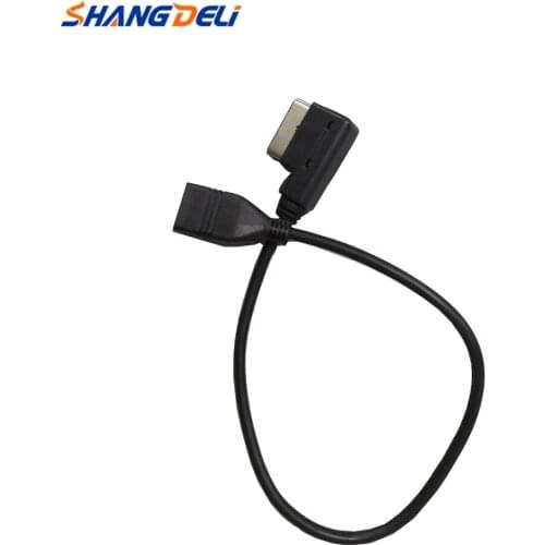 For Audi A4 A3 A5 A8 A6 Black USB Cable Wires Adapter Universal AMI MMI MDI AUX to USB Interface Data Adapter