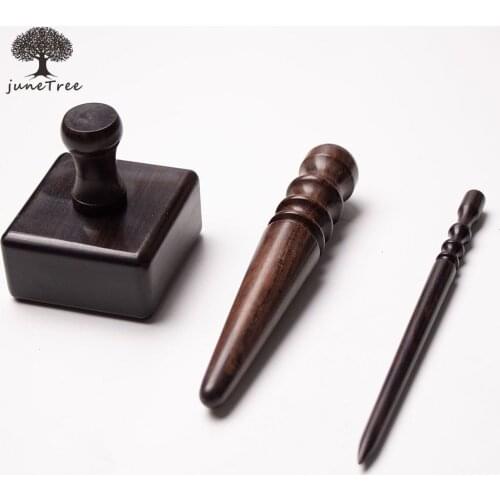 Junetree Wood Polish Leather Edge Slicker Craft Burnisher Workshop DIY Tool Handmade Carving Embossing Leather Craft