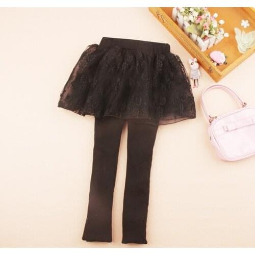 Girls Leggings 2019 Autumn Culottes Children Clothing Kids Clothes Pants Fashion Lace Tutu Skirt Pants Girls Clothes 2-16Y