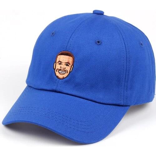 Stephen Curry Dad Hat Pure Cotton Embroidery Men Women Baseball Caps Curry Snapback Hat Bone Garros High Quality Cap blue beige