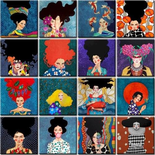 Painting By Numbers Girl Oil DIY Frame Coloring By Number Portrait Picture Home Decoration Drawing On Canvas Hand Painted Kits