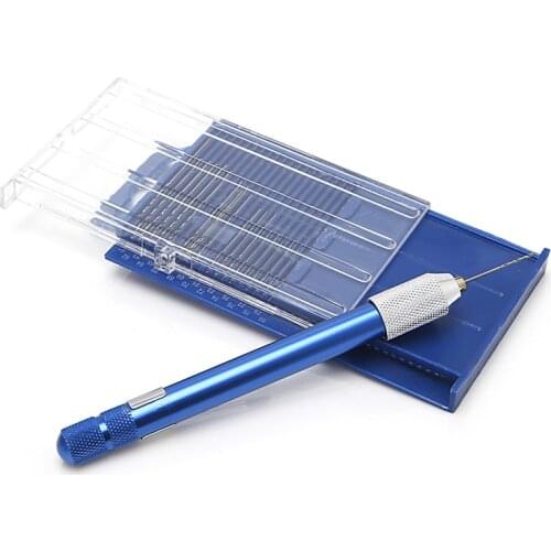 21 Pcs Mini Twist Drill Bits Set Index 61-80 w/Aluminum Hand Drill For Hobby