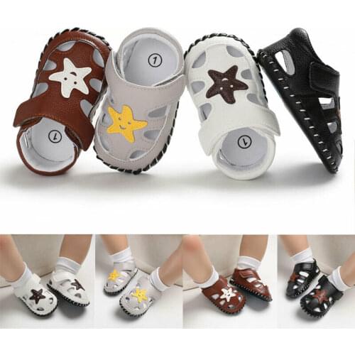 Newborn Baby Kids Boys Girls Cute Cartoon Starfish First Walkers Prewalker Sneakers Shoes Sandals Clogs