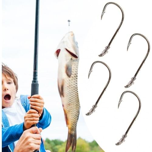 Durable 10Pcs Fishhooks Rigs Swivel Fishing Tackle Lures Outdoor Mini Anti-corrosion Carbon Steel Fish Hooks Fishing Tackle