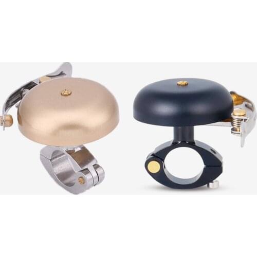 Retro Bicycle Brass Ring Anodized Bell Cycling Audio Warning Crisp Sound MTB Road Bike Bell Left Right Hand Bike Accessories