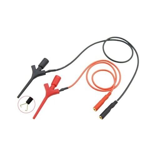 [SA] TC2132Plus professional mini gold-plated aircraft with silicone wire hook line 2mm test leads IC test clip --10pair/lot