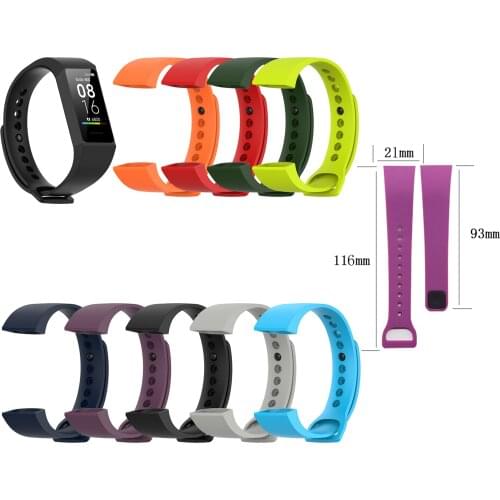 Silicon For Redmi Smart Bracelet Colorful Watch Strap For Mi Redmi Band 4C Accessories For Xiaomi Redmi Band Silicone Wrist Stra