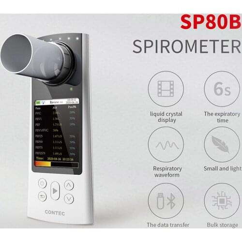 CONTEC SP80B Spirometer Hand-held Equipment Lung Function Test Bluetooth Free Shipping