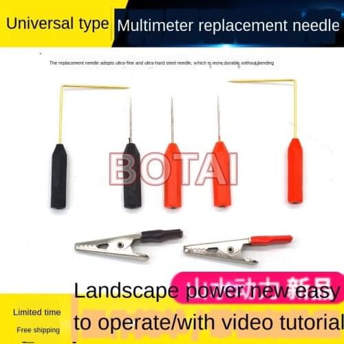 Aumotive Circuit Repair Universal Multimeter Pen Replacement Needle Test Line Superfine Pen Super Hard Needle Alligator Clip