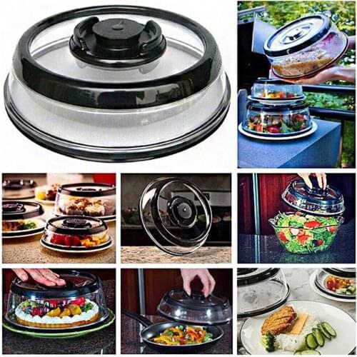 Vacuum Fresh Cover For Food Press Fresh Universal Vacuum Air-tight Food Sealer Container Plate Platter Lid Topper Dome Stackable