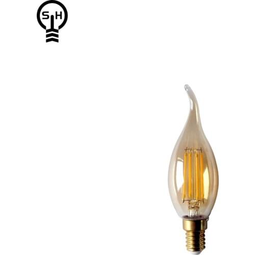 1pcs Filament Bulb C35T 4W Retro Edison Bulb E14 Bombillas 220V-240V Vintage Lamp 2700K Home Decoration