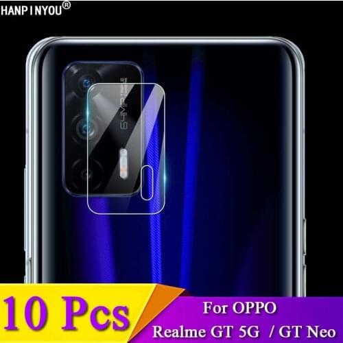 10 Pcs For OPPO Realme GT 5G / Neo 6.43" Ultra Clear Ultra Slim Back Rear Camera Lens Protector Cover Soft Tempered Glass Film