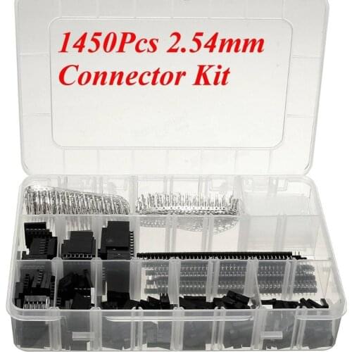 1450pcs 2.54mm Male Female Dupont Wire Jumper With Pin Header Connector Housing Kit