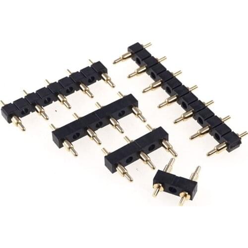 20 Pcs Grid 5.08 MM Spring loaded Header Pogo Pin 2 3 4 5 6 7 Pole Height 7.5 Above PCB Through Hole SIP Probe Connector