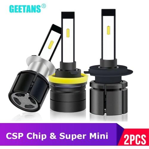 2X H4 H7 H11 H1 Car LED Headlight Bulbs 60W HB4 9005 9006 H27 HB3 H3 H8 H13 CSP Super Mini Fog Light Headlamp 6000K 12V 12000LM
