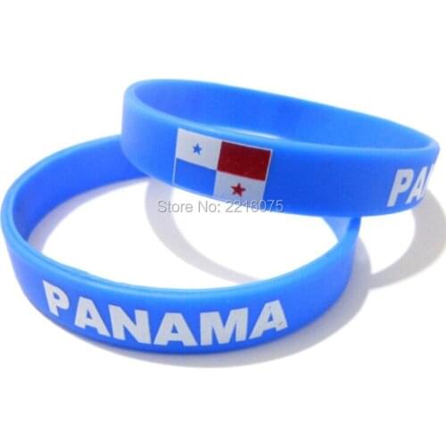 300pcs Flag PANAMA wristband silicone bracelets free shipping by DHL express