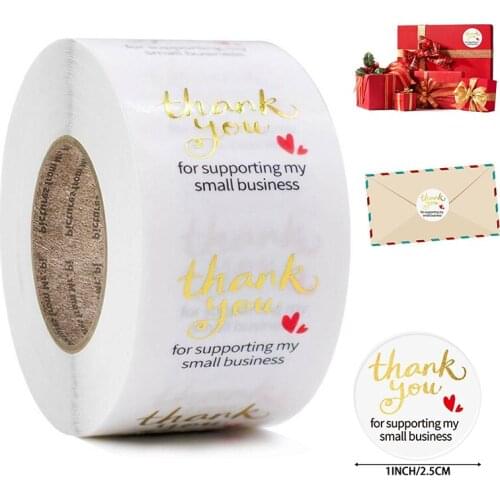 500pcs Thank You Stickers Seal Label Handmade Custom Sticker Scrapbooking For Decoration Stationery Sticker