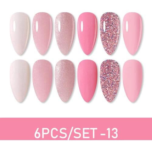 Arte Clavo 6PCS Nail Gel Set For Manicure Nails Art Design Glitter Color Gel Lacquer Soak Off Semi Permanent UV Gellak Kit