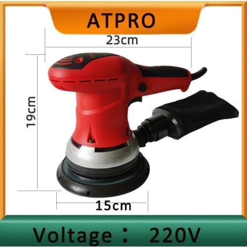 ATPRO 350W 6-inch Car electric sandpaper grinder for polishing putty and putty dust vacuum 5800-10000 rpm