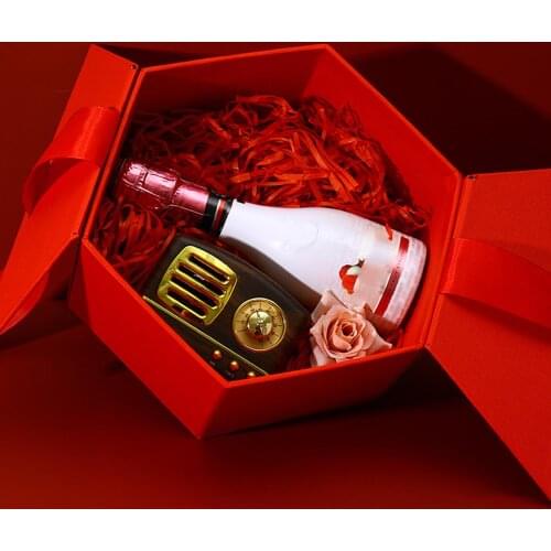 Bowknot Hexagonal Gift Box Wedding Candy Holder Birthday Party Packaging Case Holiday Top Grade Packing Boxes Pretty Ornament